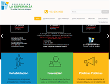 Tablet Screenshot of corporacionesperanza.cl